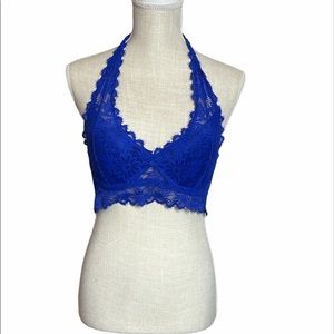 Victoria's Secret PINK Lace Royal Blue Bralette